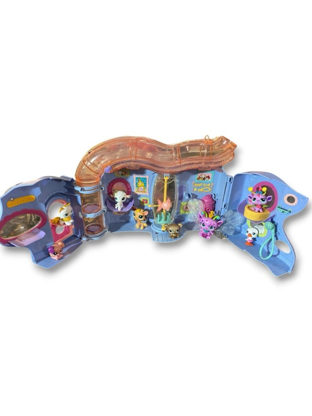 Littlest Pet Shop Lps 2004 Little Lovin’ Pet Playhouse Playset Lot w 8 Pets